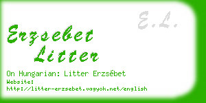 erzsebet litter business card