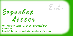 erzsebet litter business card